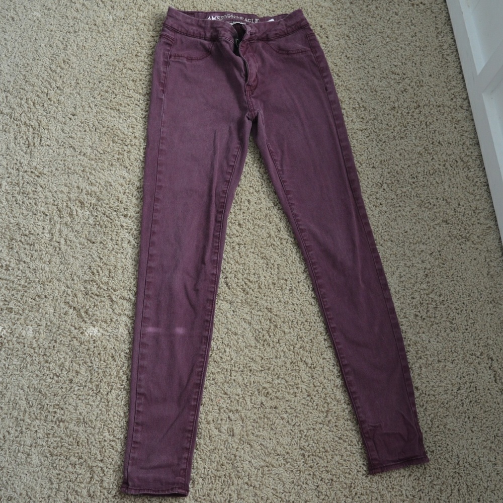 Maroon american eagle jeans